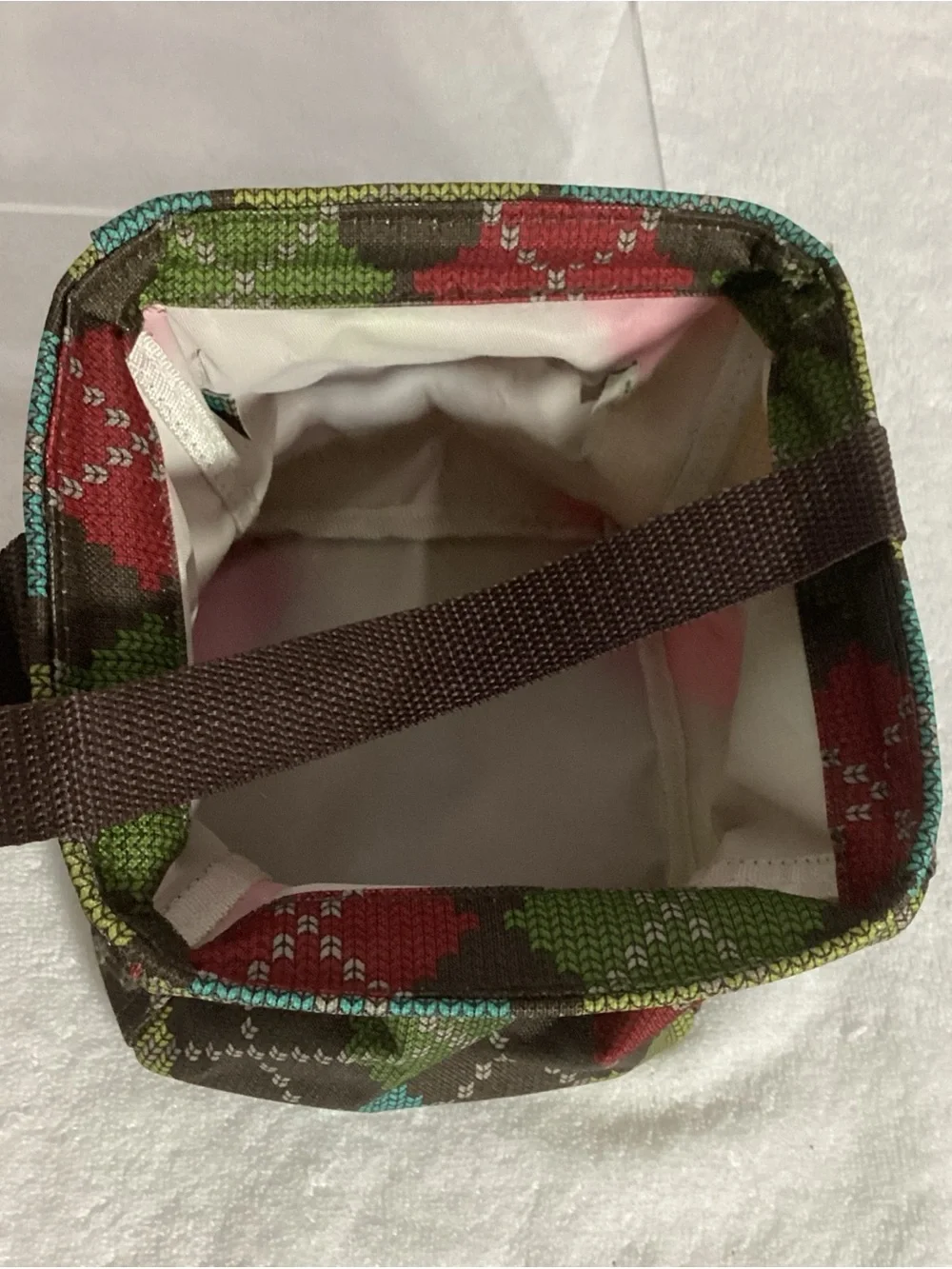 Thirty One 7” Square Littles Carry All Caddy in Windsor Argyle NWOT Utility Tote